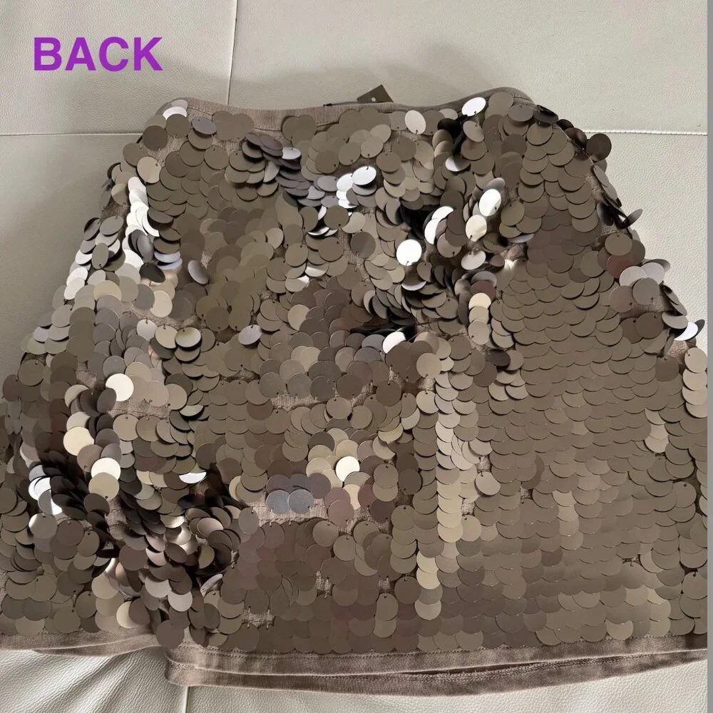New with tags J Crew Collection Pailette Mini Skirt- Bronze - Picture 2 of 11